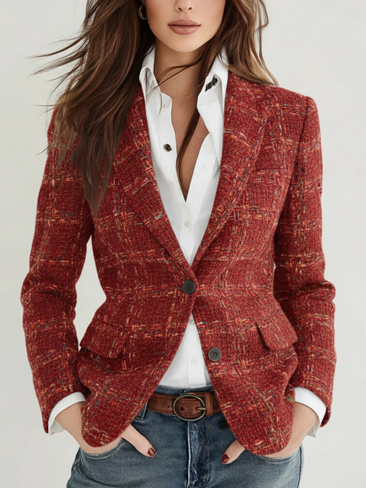 Fiona | Retro Plaid Blazer