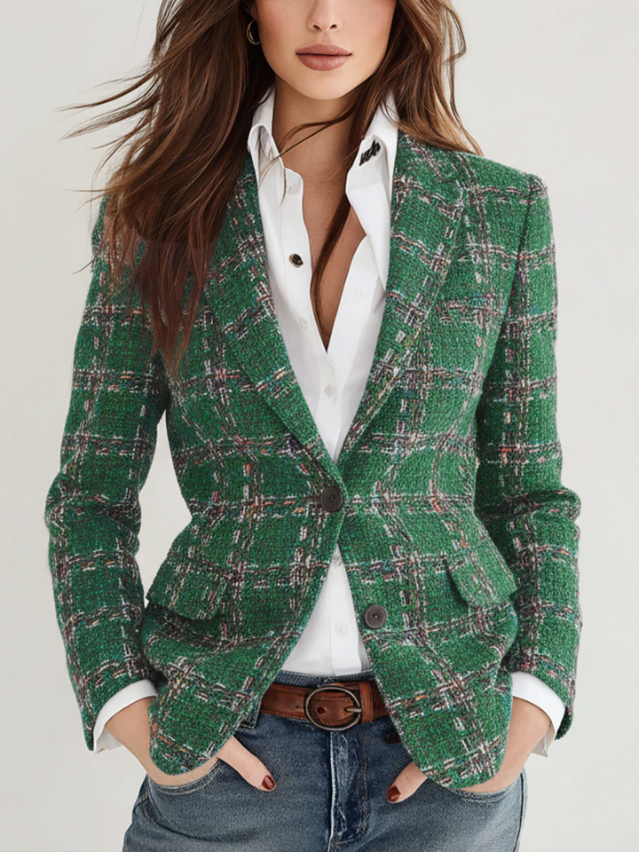 Fiona | Retro Plaid Blazer