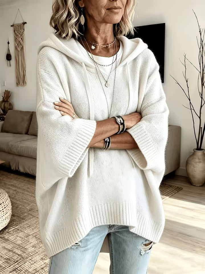 Giselle | Cozy Hooded Knit Poncho