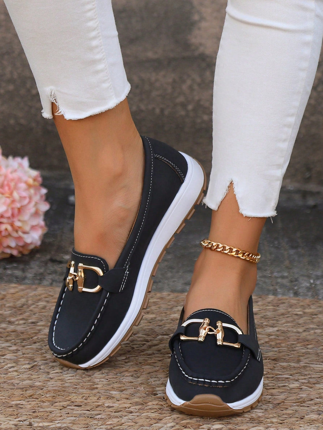 Ellie | Flat Moccasins with Buckle