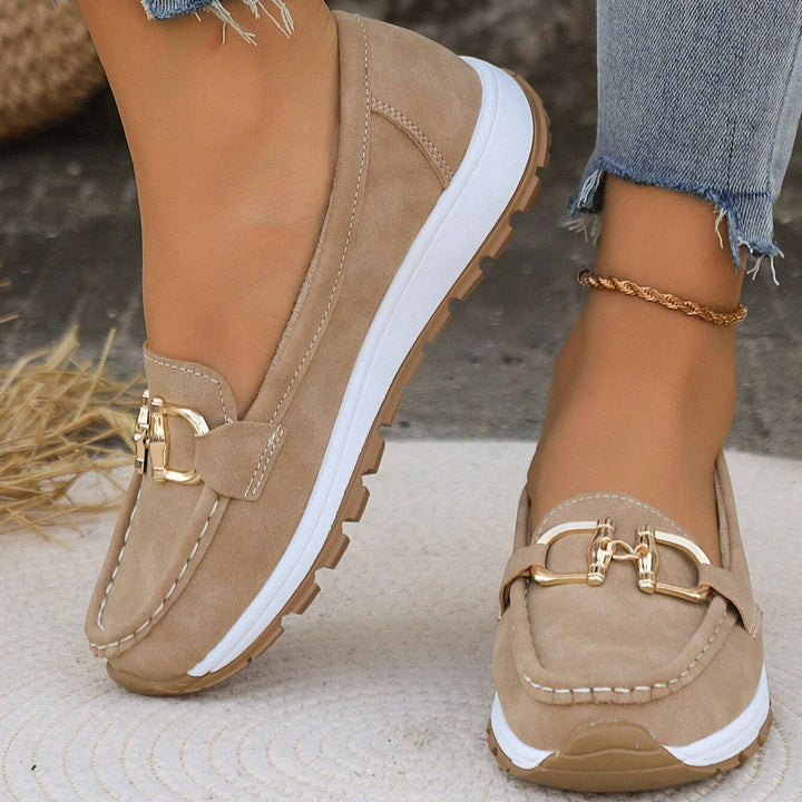 Ellie | Flat Moccasins with Buckle