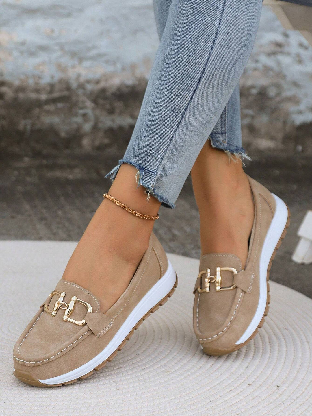 Ellie | Flat Moccasins with Buckle