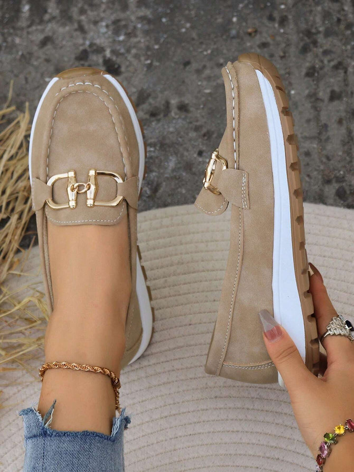 Ellie | Flat Moccasins with Buckle