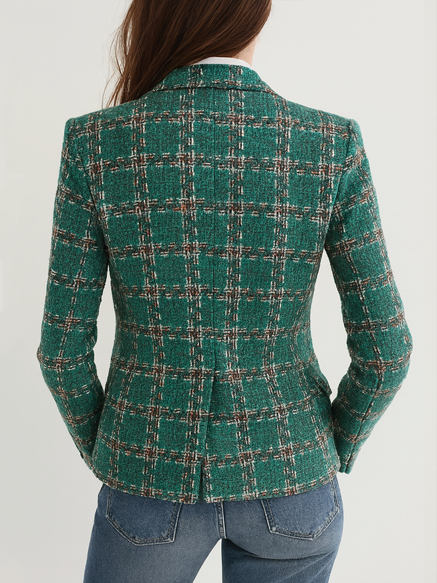 Fiona | Retro Plaid Blazer