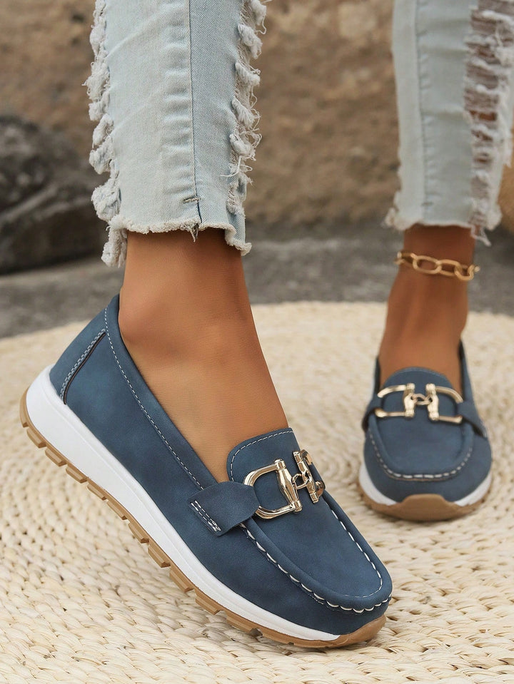 Ellie | Flat Moccasins with Buckle