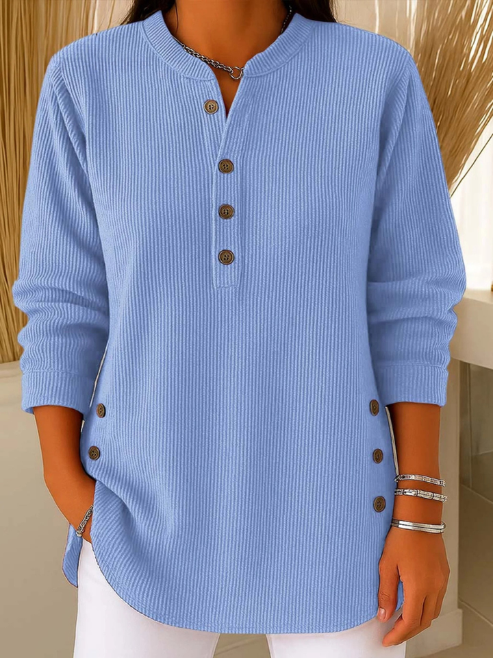 Eden | Button Henley Tunic Sweater