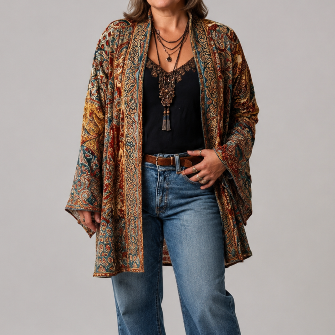 Darcy | Boho Embroidered Kimono Cardigan