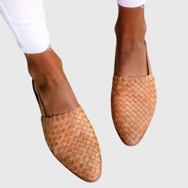 Helen | Women's Orthopaedic Woven Slingback Flats with Adjustable Strap for Summer