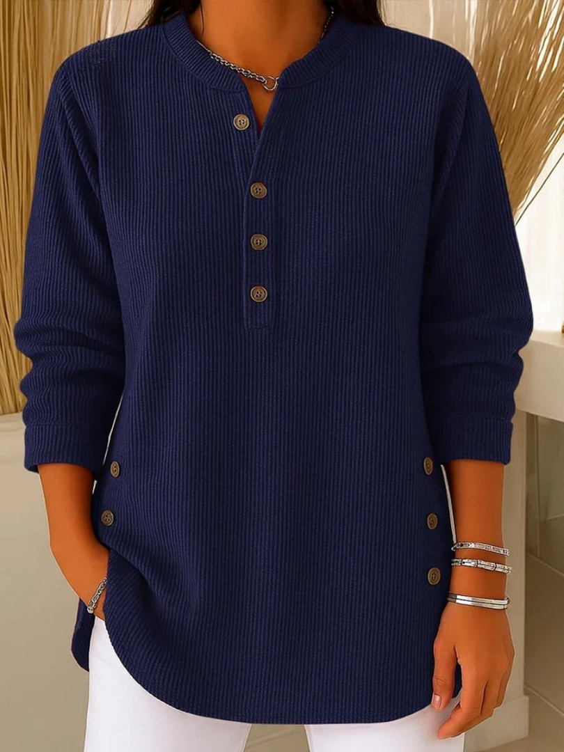 Eden | Button Henley Tunic Sweater
