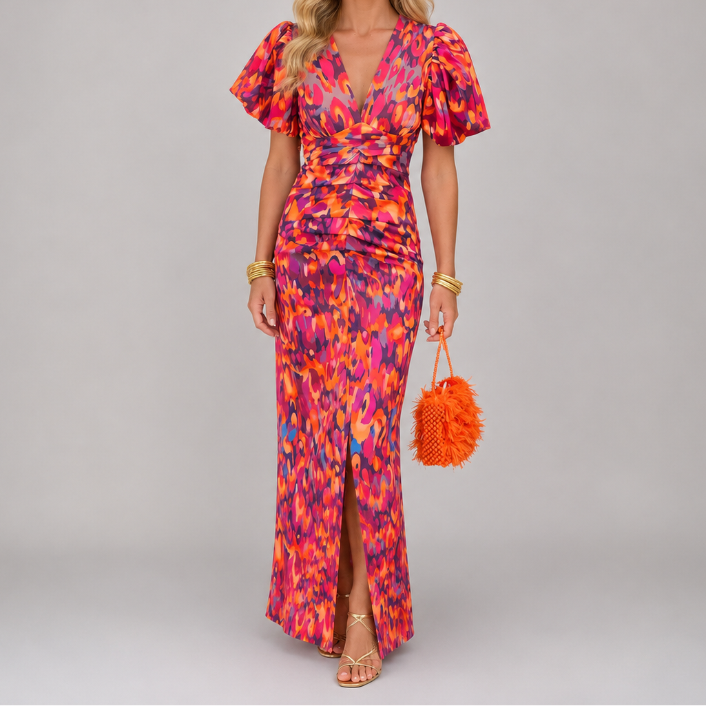Tora | Elegant Dress with Pleated Sleeves