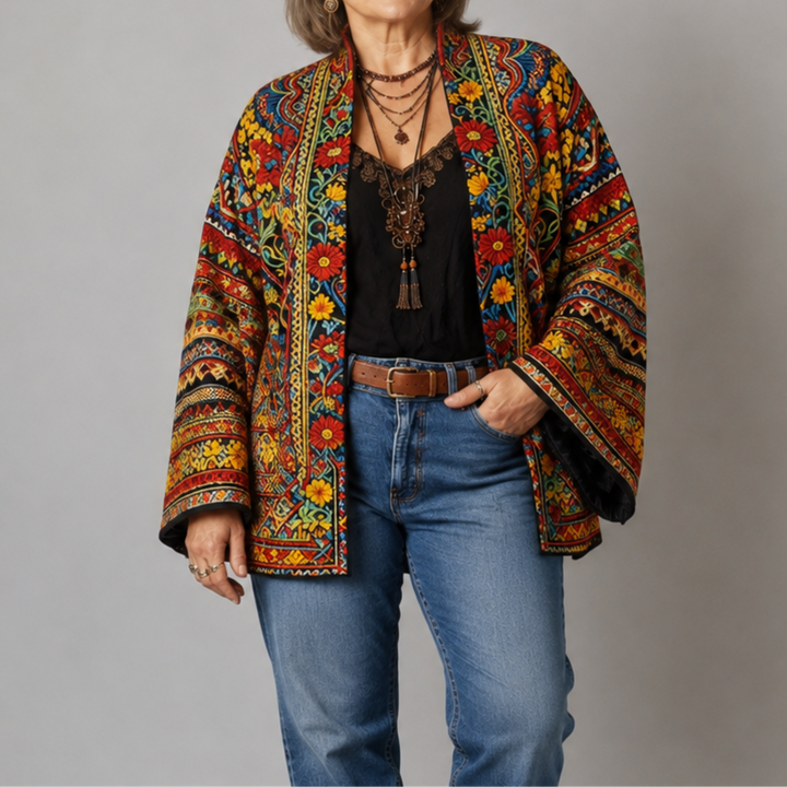 Darcy | Boho Embroidered Kimono Cardigan