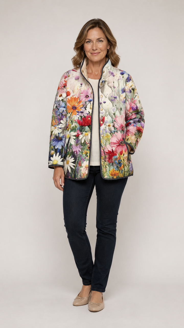 Carter | Vintage Charming Floral Quilted Jacket