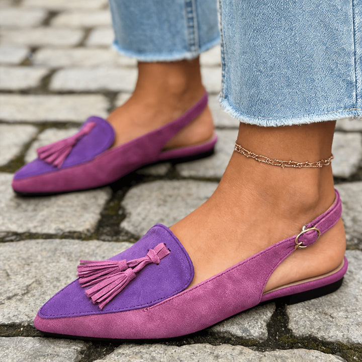 Marisa | Slingback Mules with Tassels