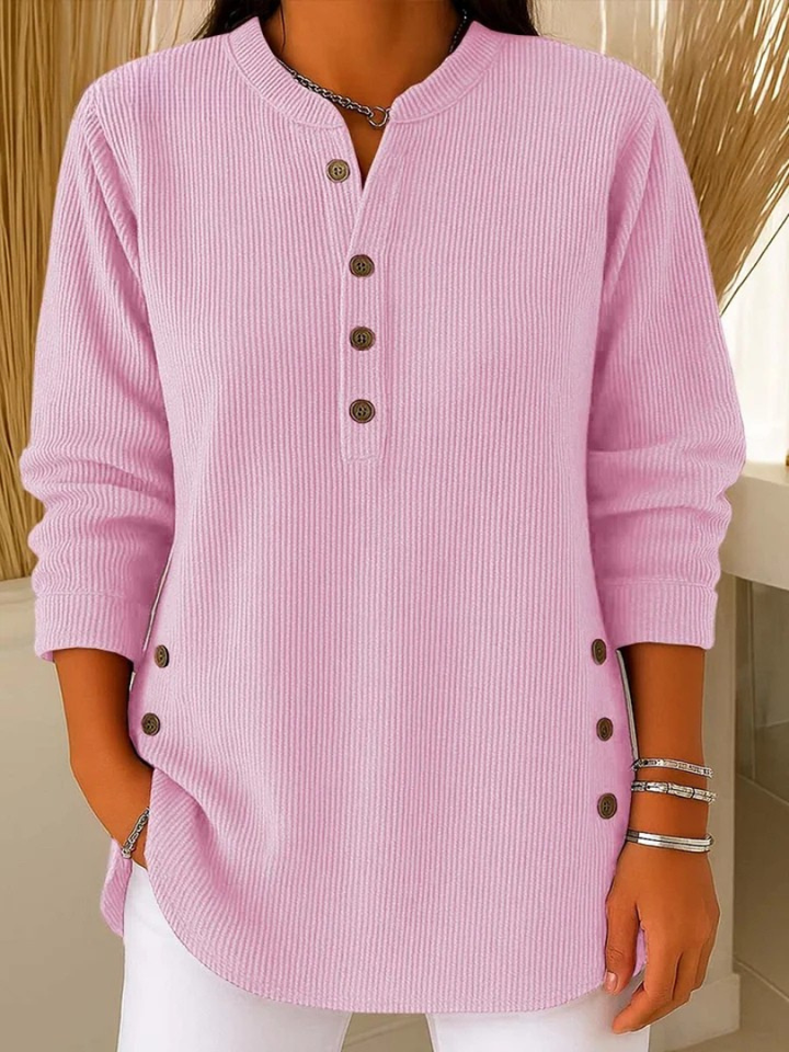Eden | Button Henley Tunic Sweater