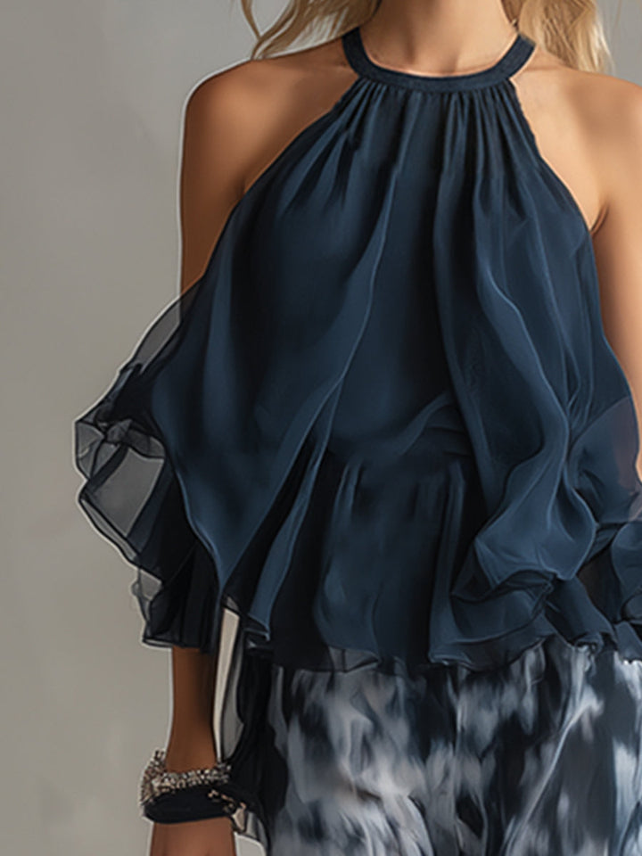 Elise | Elegant Set with Flowing Top and Wide Trousers