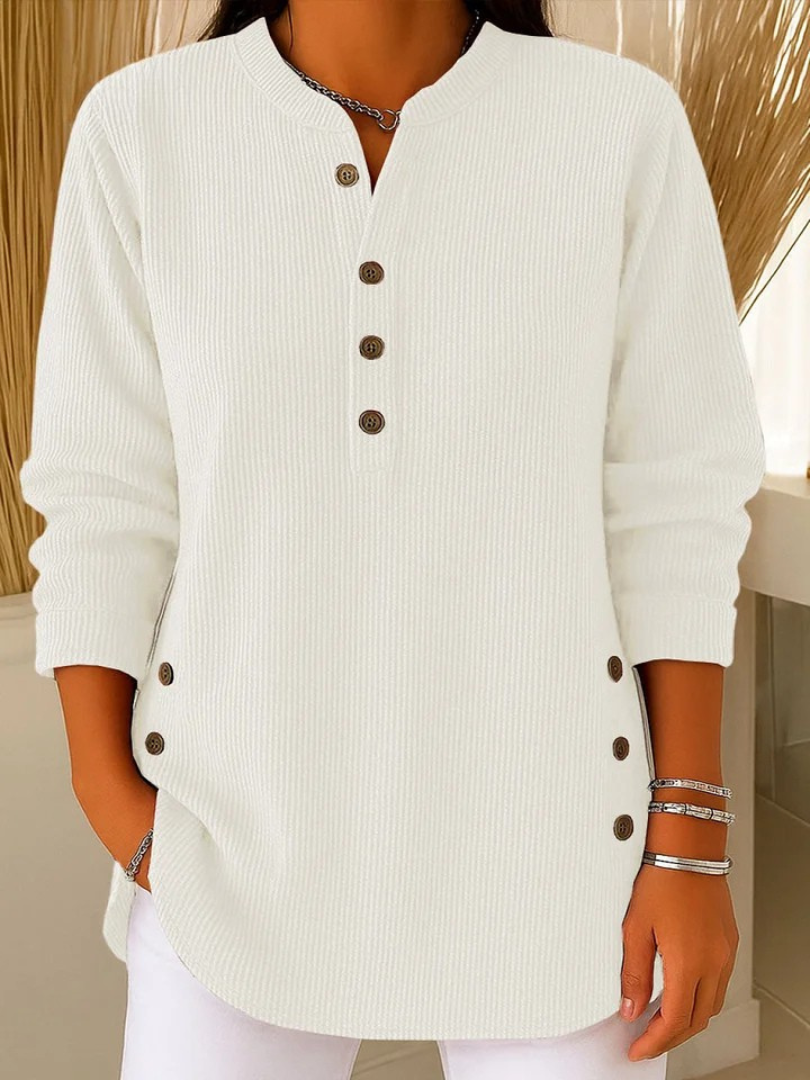 Eden | Button Henley Tunic Sweater