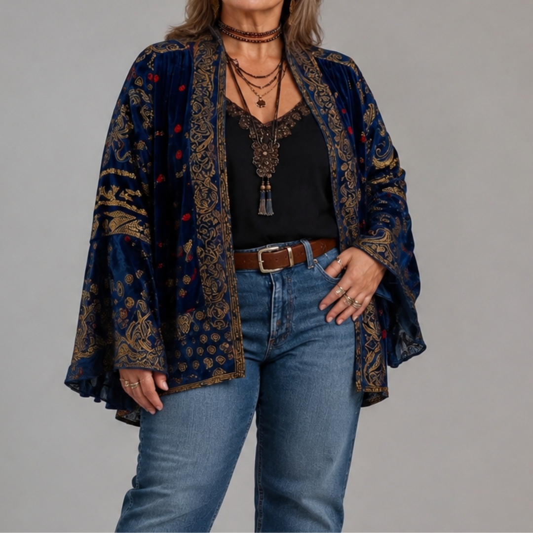 Darcy | Boho Embroidered Kimono Cardigan