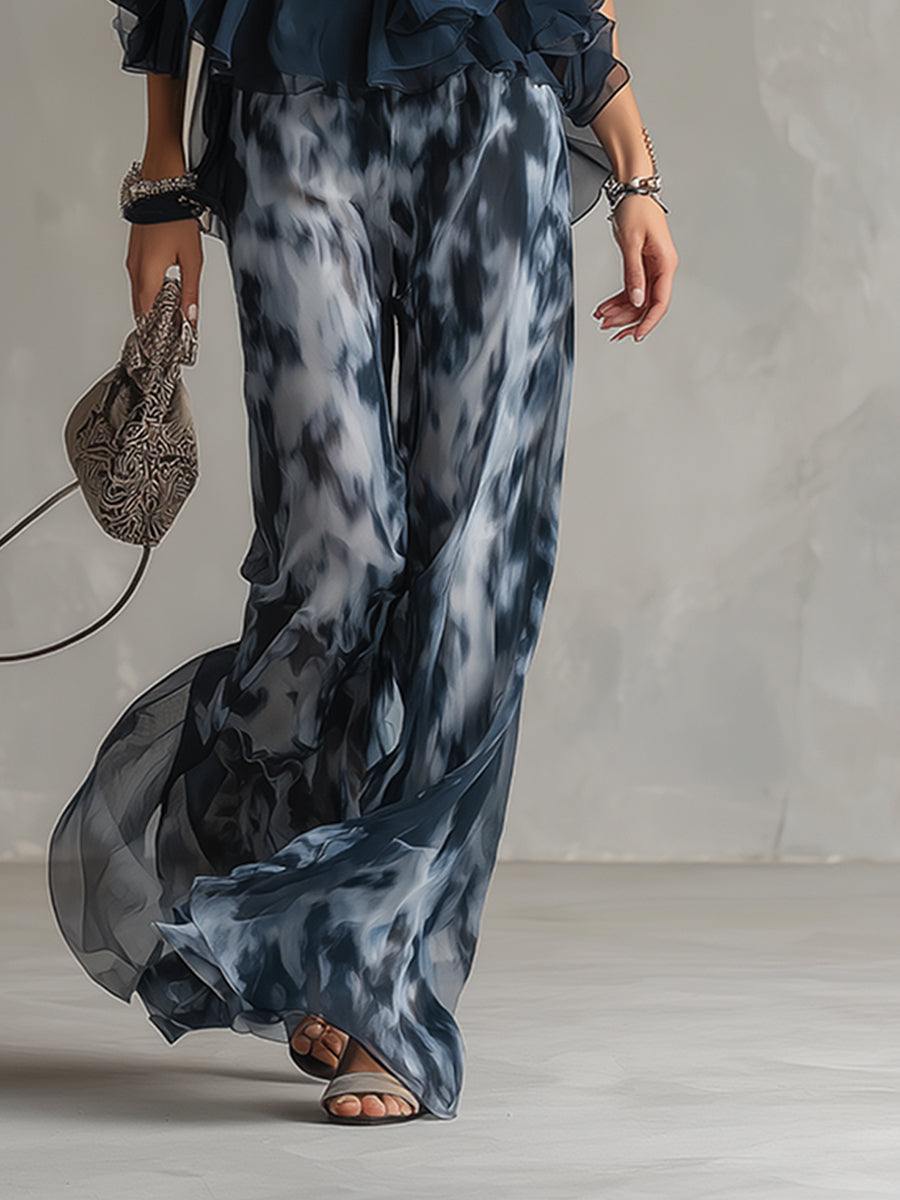 Elise | Elegant Set with Flowing Top and Wide Trousers