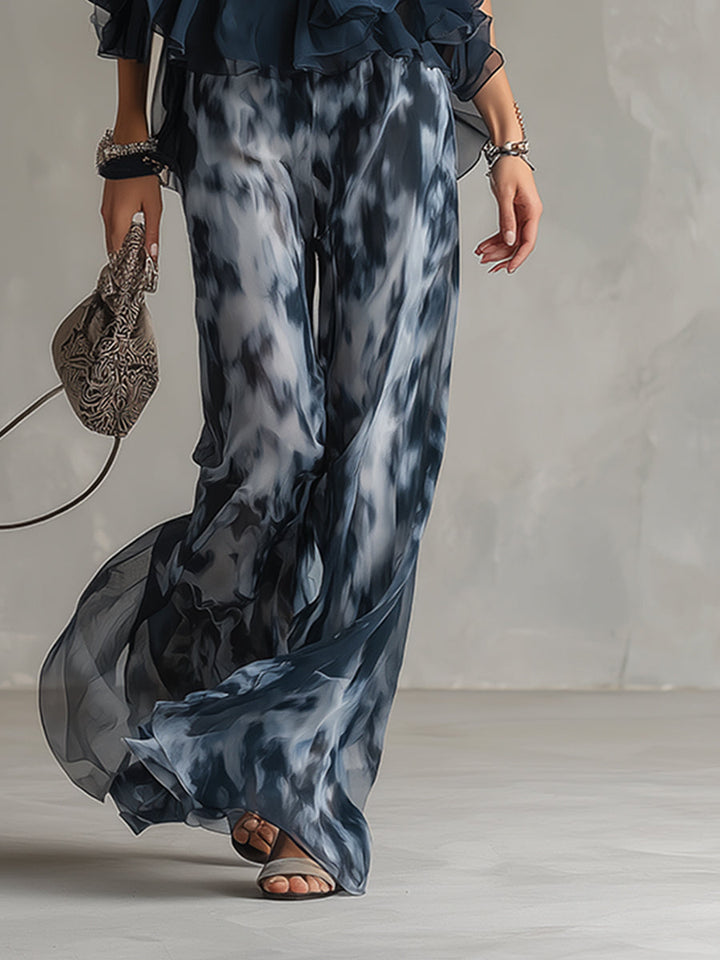 Elise | Elegant Set with Flowing Top and Wide Trousers