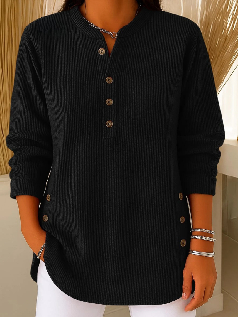 Eden | Button Henley Tunic Sweater