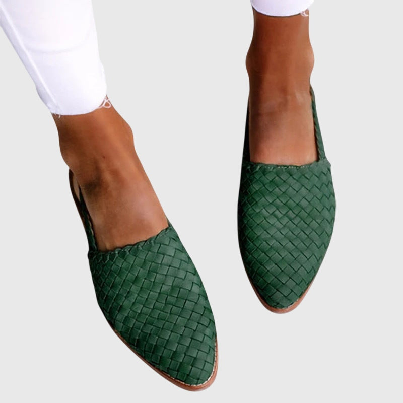 Helen | Women's Orthopaedic Woven Slingback Flats with Adjustable Strap for Summer