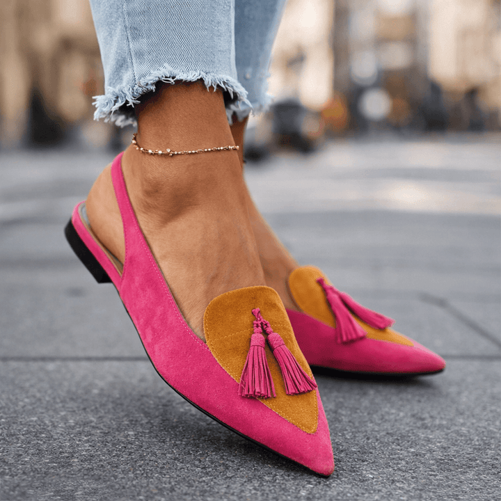 Elly| Sandals with straps and tassels