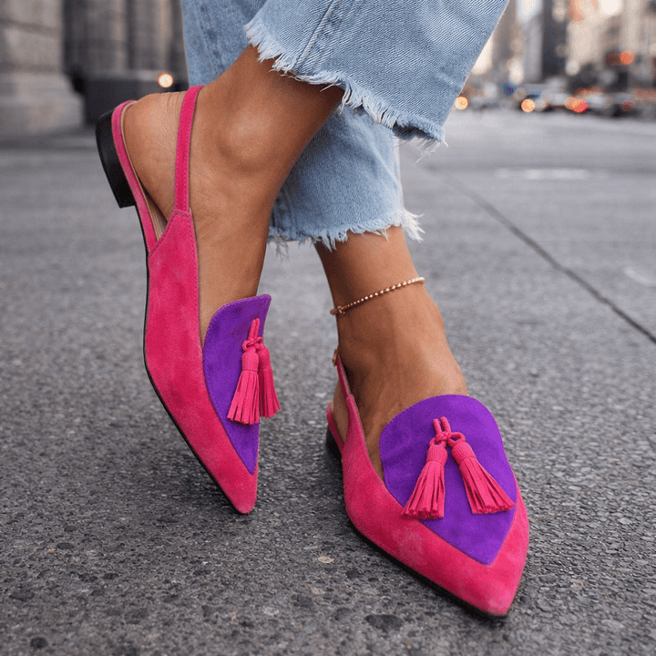 Elly| Sandals with straps and tassels
