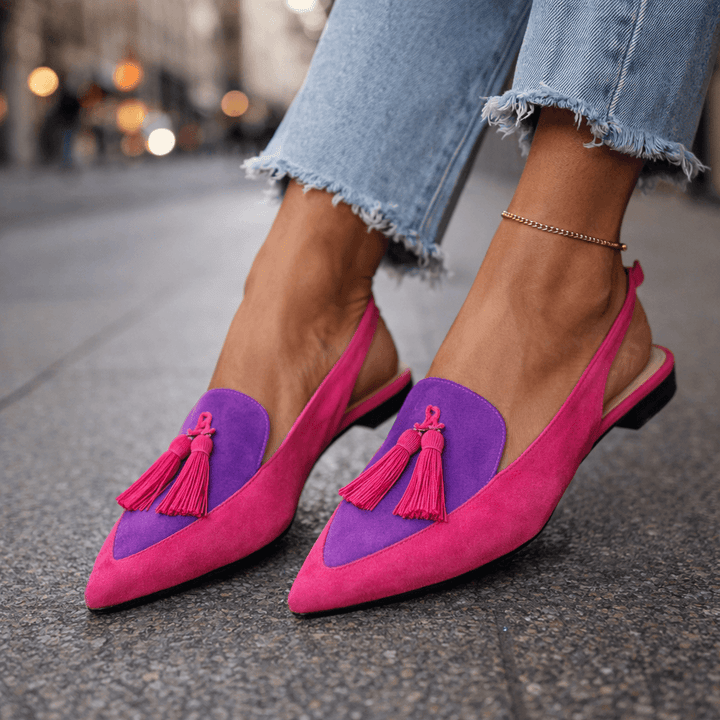Elly| Sandals with straps and tassels