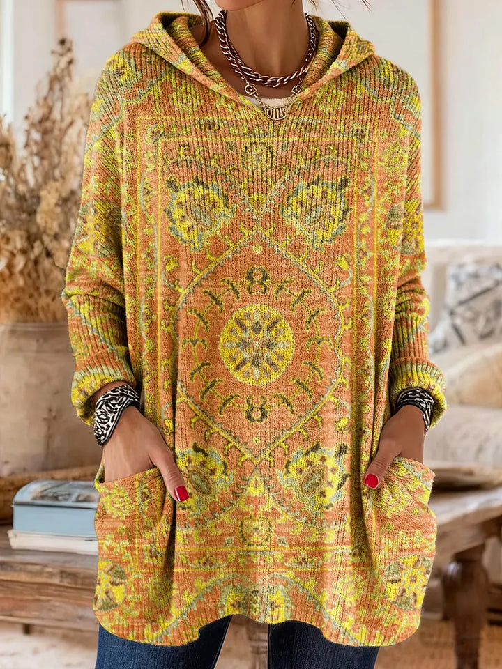 Alice | Retro Ethnic Print Hooded Tunic