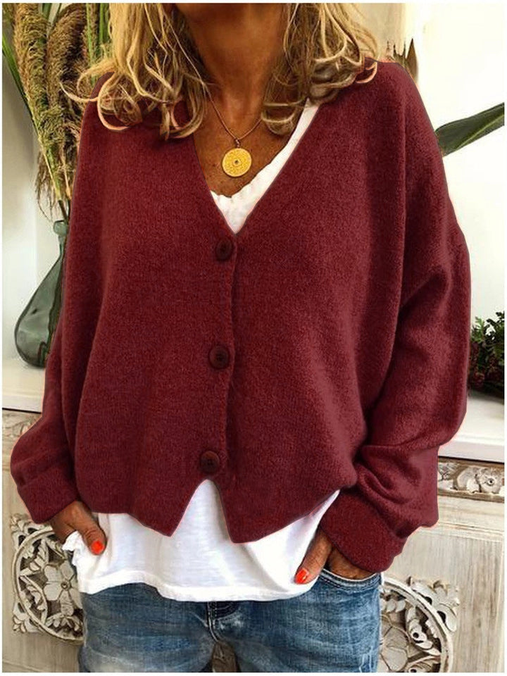 Aurelia | Women's V-Neck Button-Front Cardigan