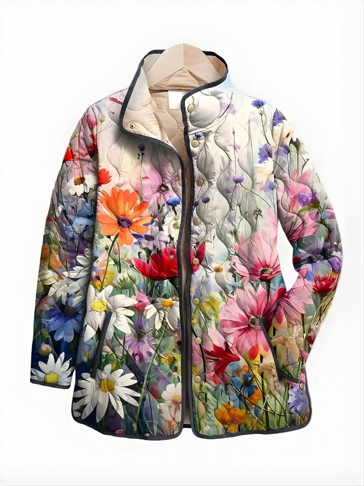 Carter | Vintage Charming Floral Quilted Jacket