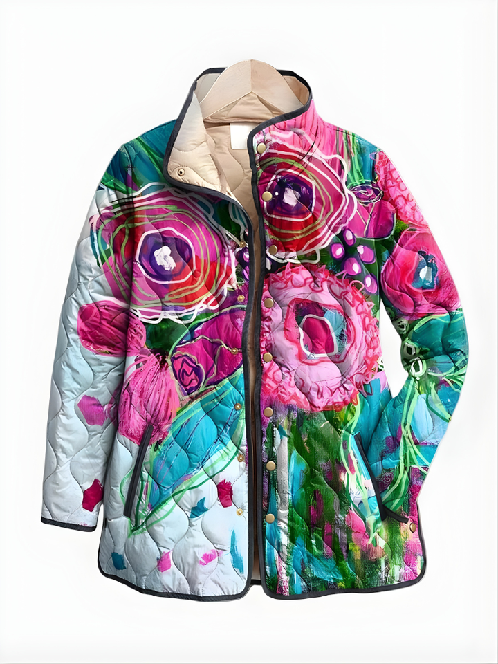 Carter | Vintage Charming Floral Quilted Jacket