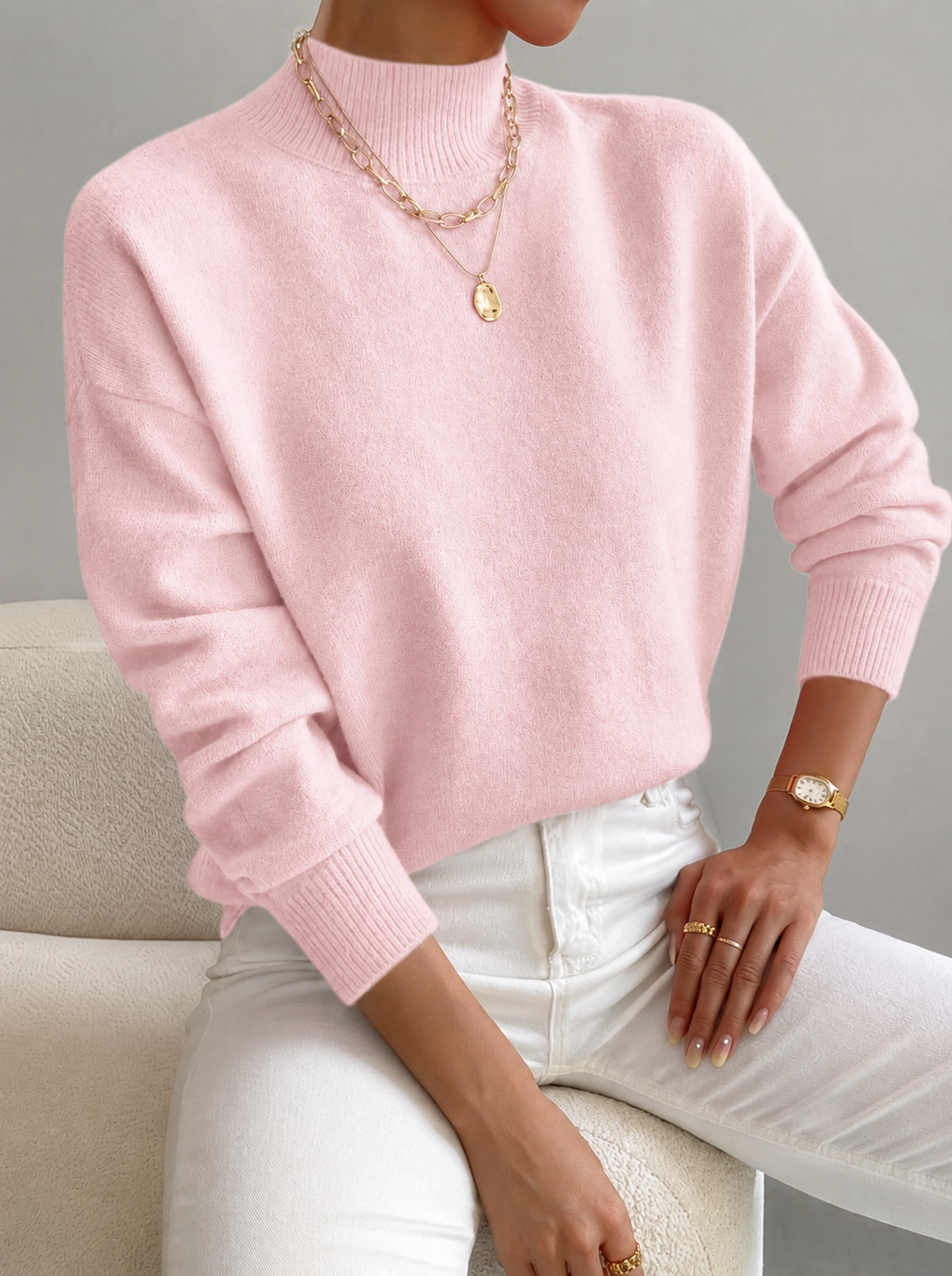 Dianne | Elegant Ribbed Turtleneck Sweater Women