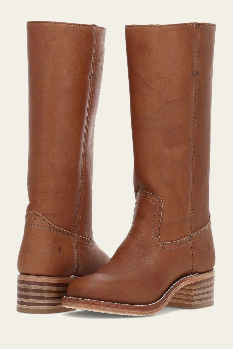 Xandra | Women's Knee-High Boots with Side Zipper and Block Heel