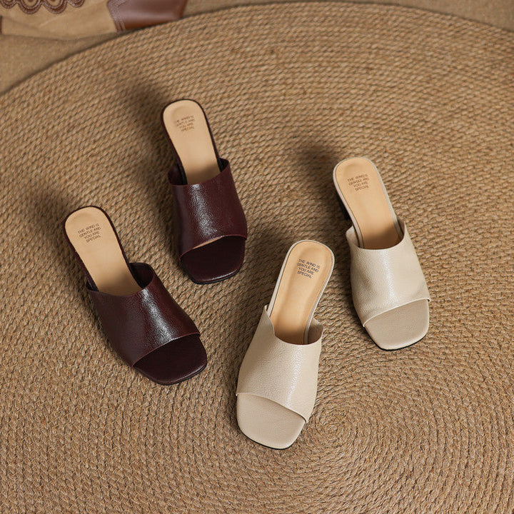 Avena Genuine Leather Mules