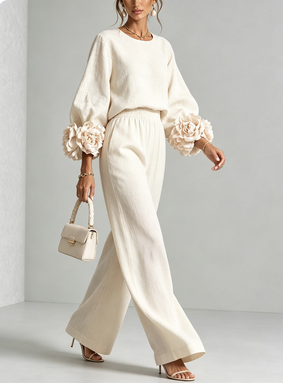 Rosalie | Floral Cuff Two-piece Set