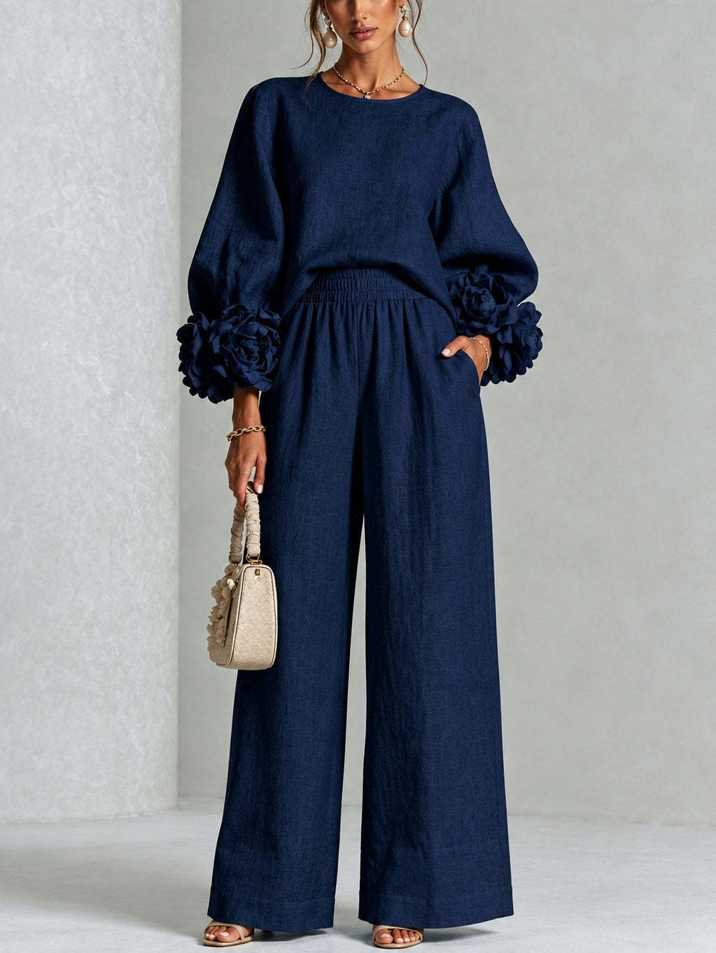 Rosalie | Floral Cuff Two-piece Set