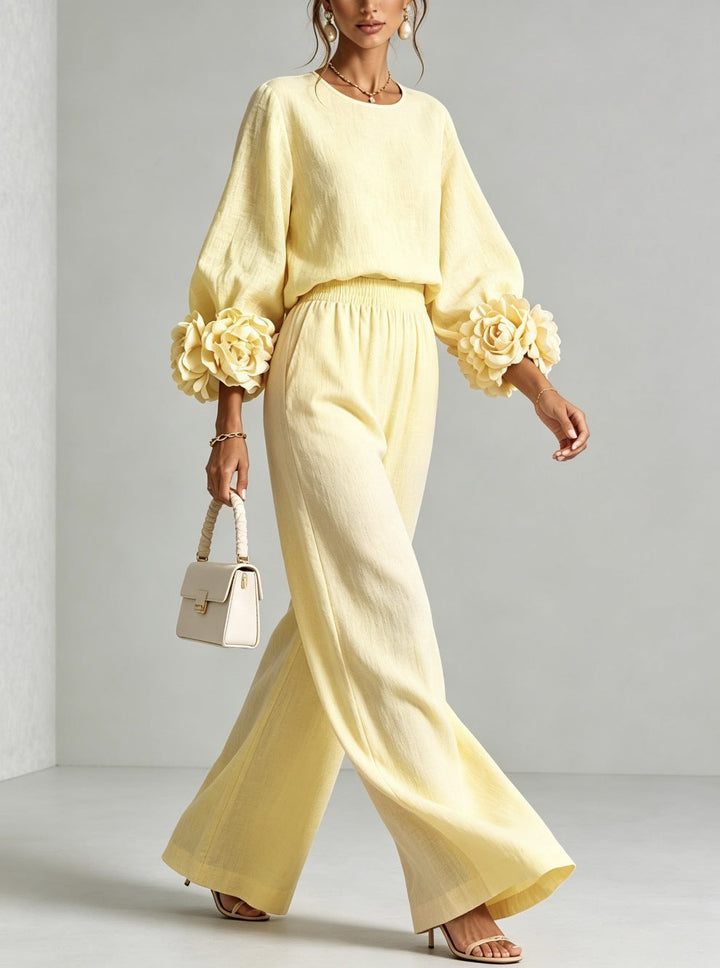 Rosalie | Floral Cuff Two-piece Set