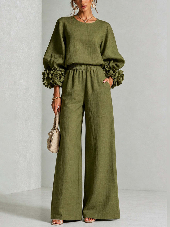 Rosalie | Floral Cuff Two-piece Set
