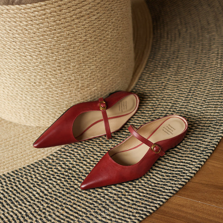 Neok Genuine Leather Mules