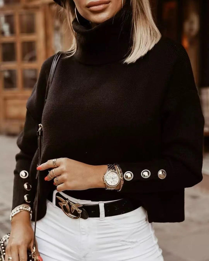 Ivory | Women’s Ribbed Turtleneck Sweater
