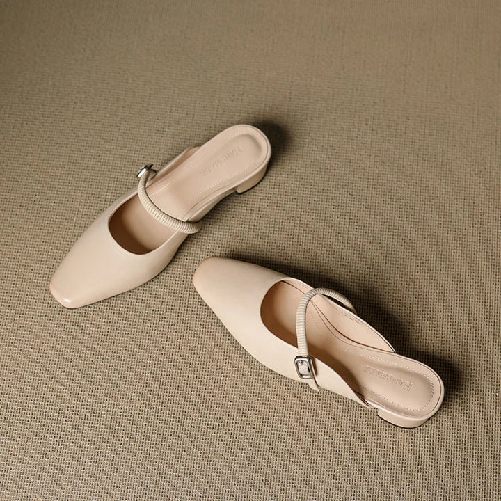 Kera Genuine Leather Mary Jane Mules