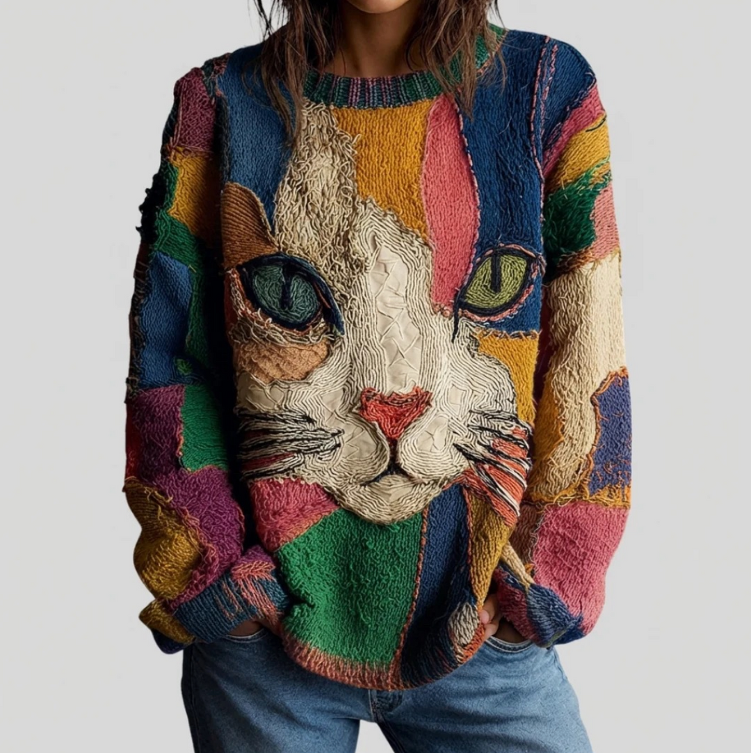 Zaria | Artistic Cat Statement Top