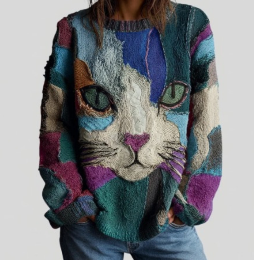 Zaria | Artistic Cat Statement Top