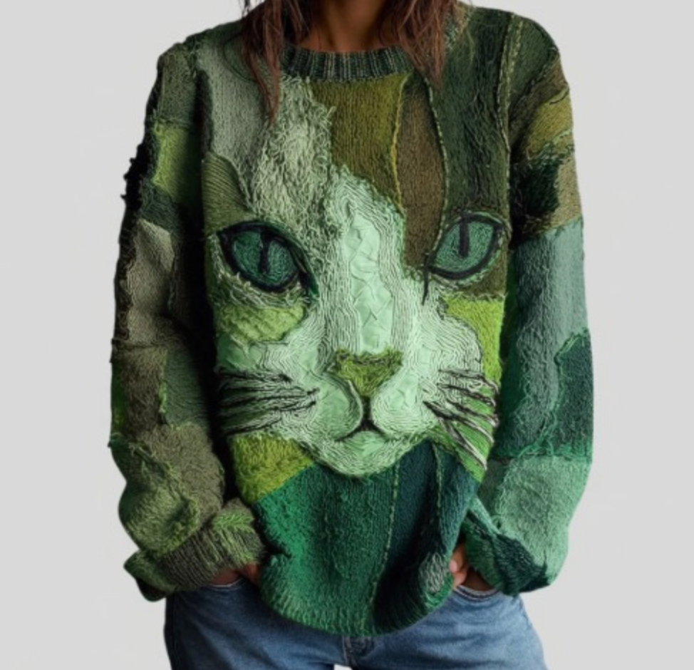 Zaria | Artistic Cat Statement Top