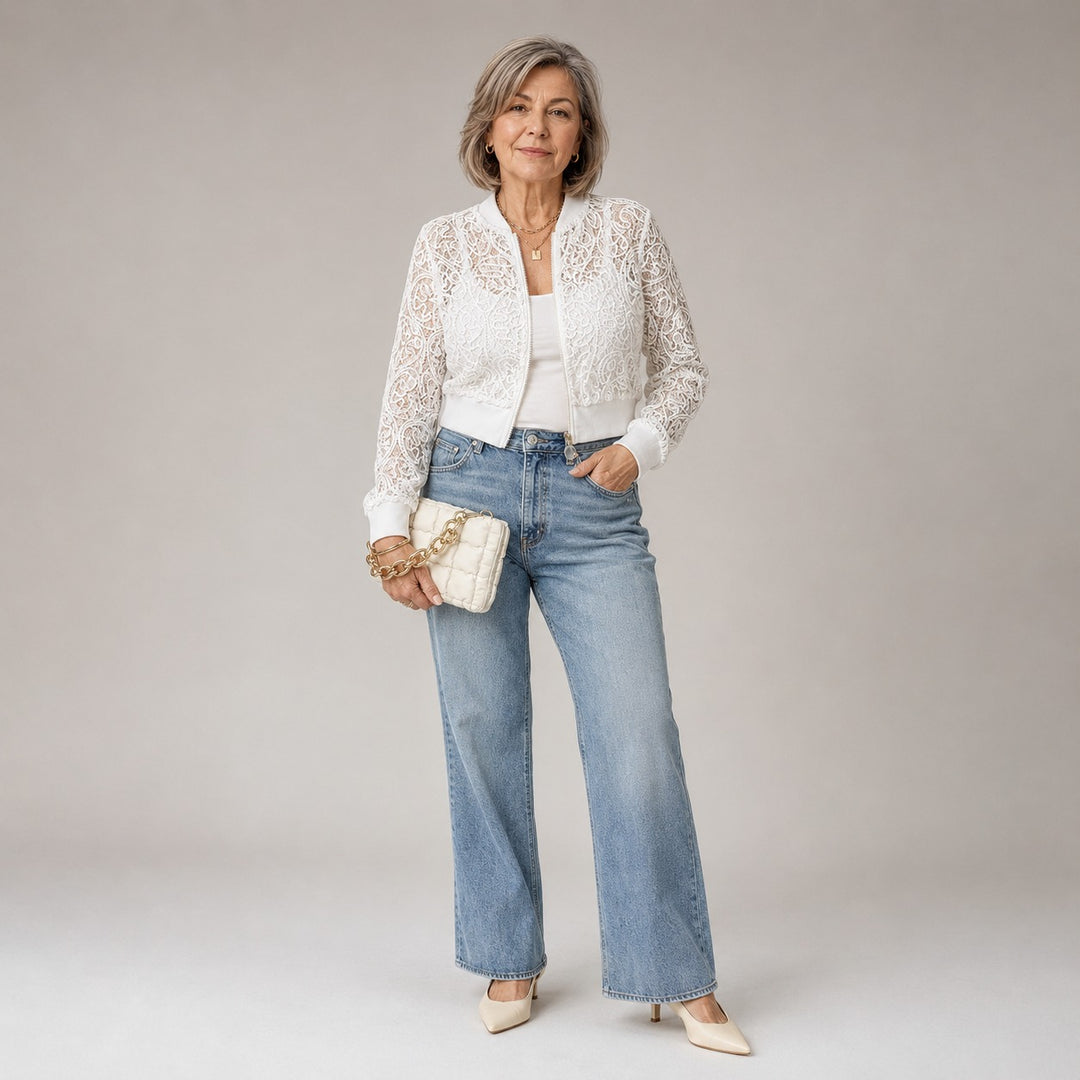 Celeste | Lace Crop Jacket