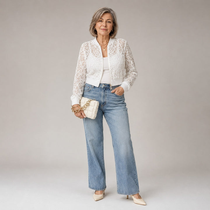 Celeste | Lace Crop Jacket