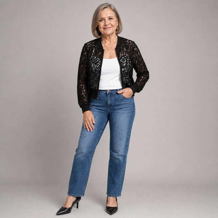 Celeste | Lace Crop Jacket
