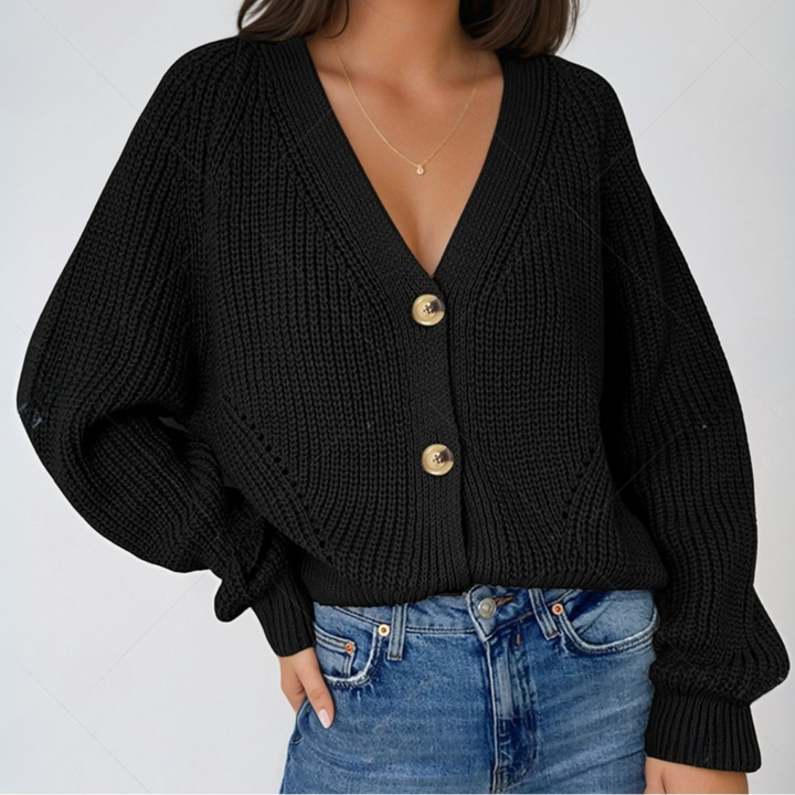Winnifred | Women's Knit V-Neck Long Sleeve Cardigan