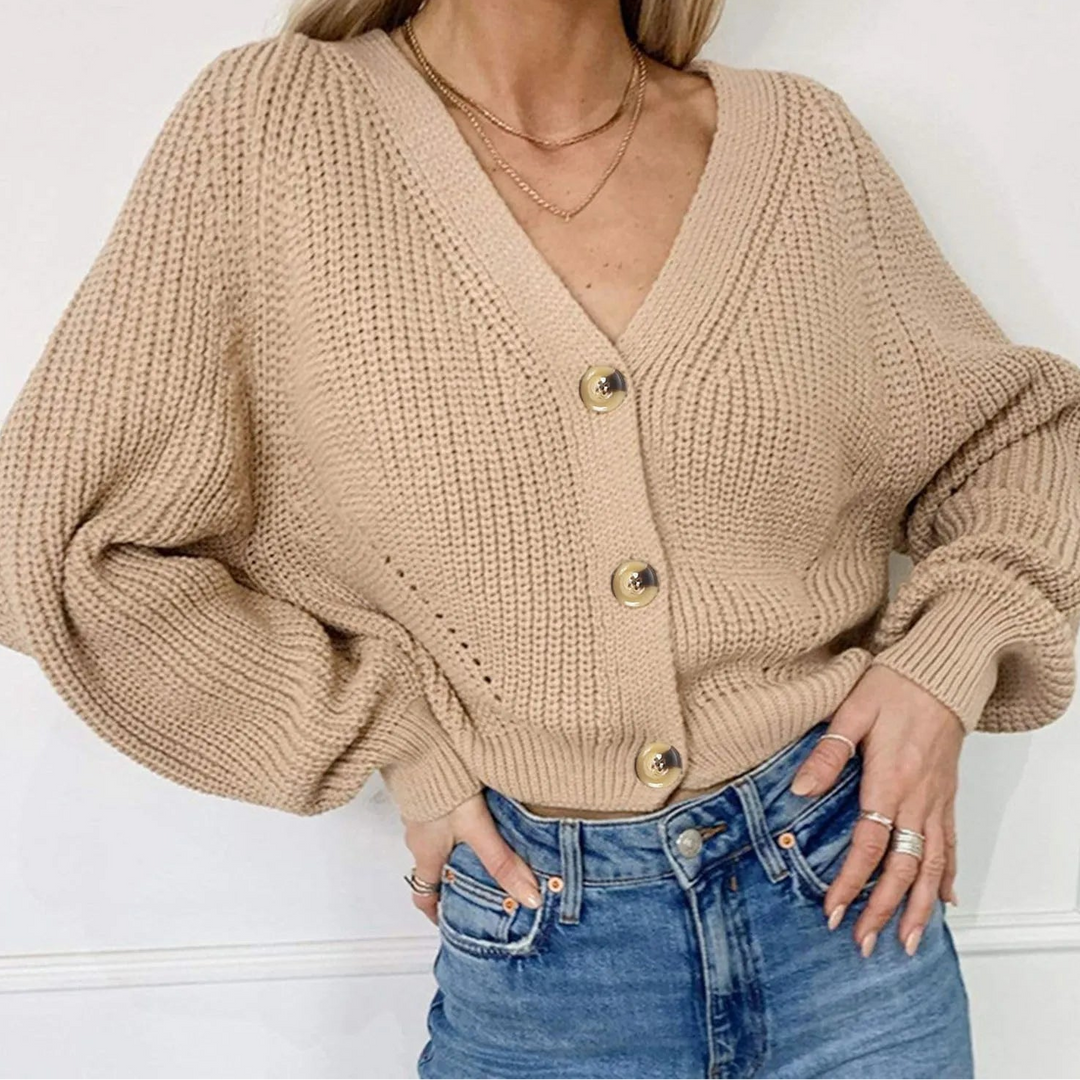 Winnifred | Women's Knit V-Neck Long Sleeve Cardigan